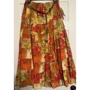 Multiples Women’s Skirt Size Xl Belt Multicolor